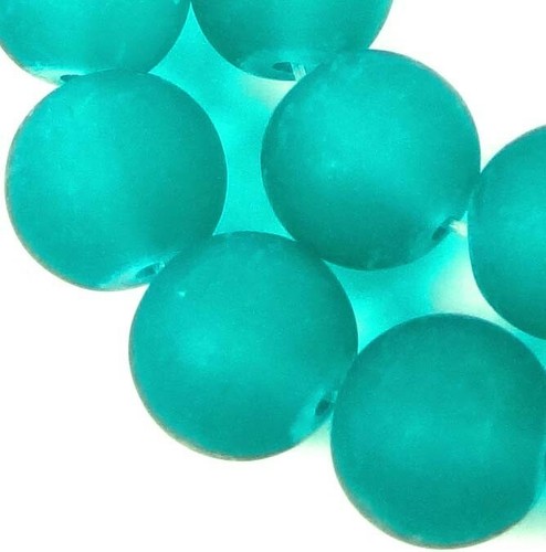 Frosted sea glass round - frosted,