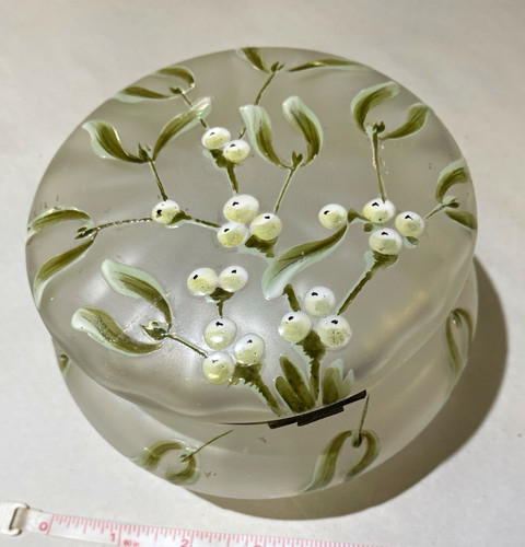 Antique round frosted - round, glass